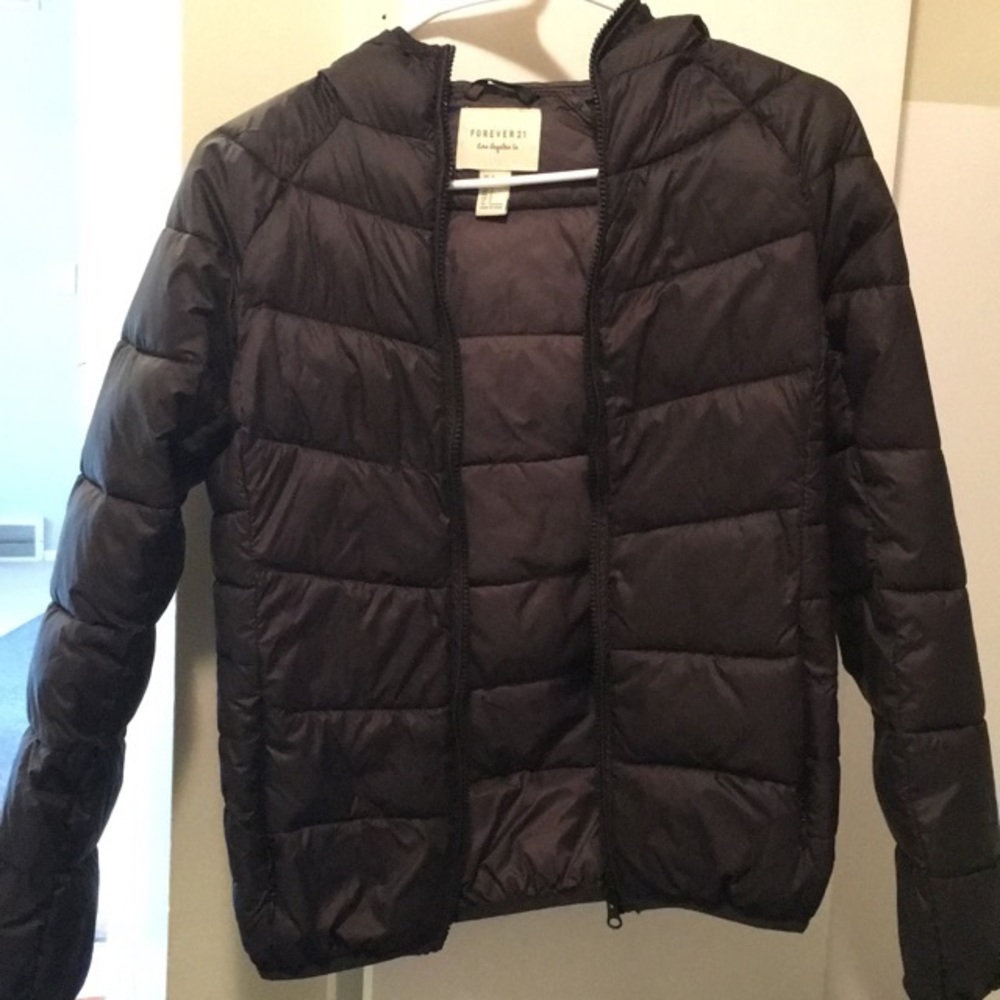 Forever 21 black puffer jacket